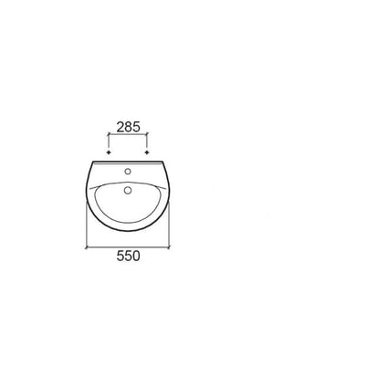 Νιπτήρας Aveiro White 55x45.50 10330000CX Sanindusa